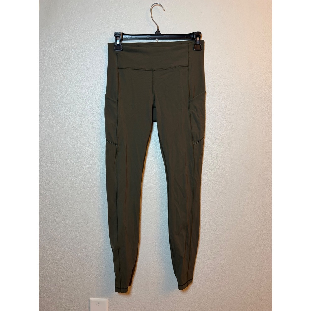 Lululemon Speed Up Tight Full Length Running Leggings Olive Green Size 6